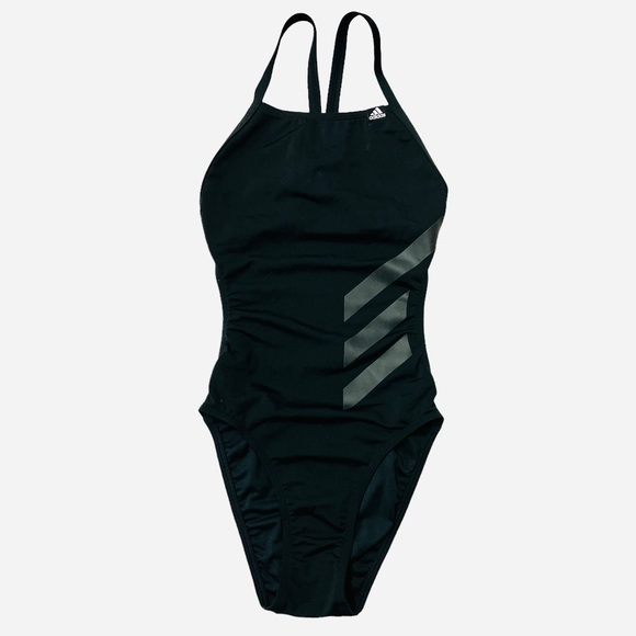 Adidas Infinitex Solid C Back One Piece Swimsuit Black Womens Size 22(2XS) - Picture 3 of 10